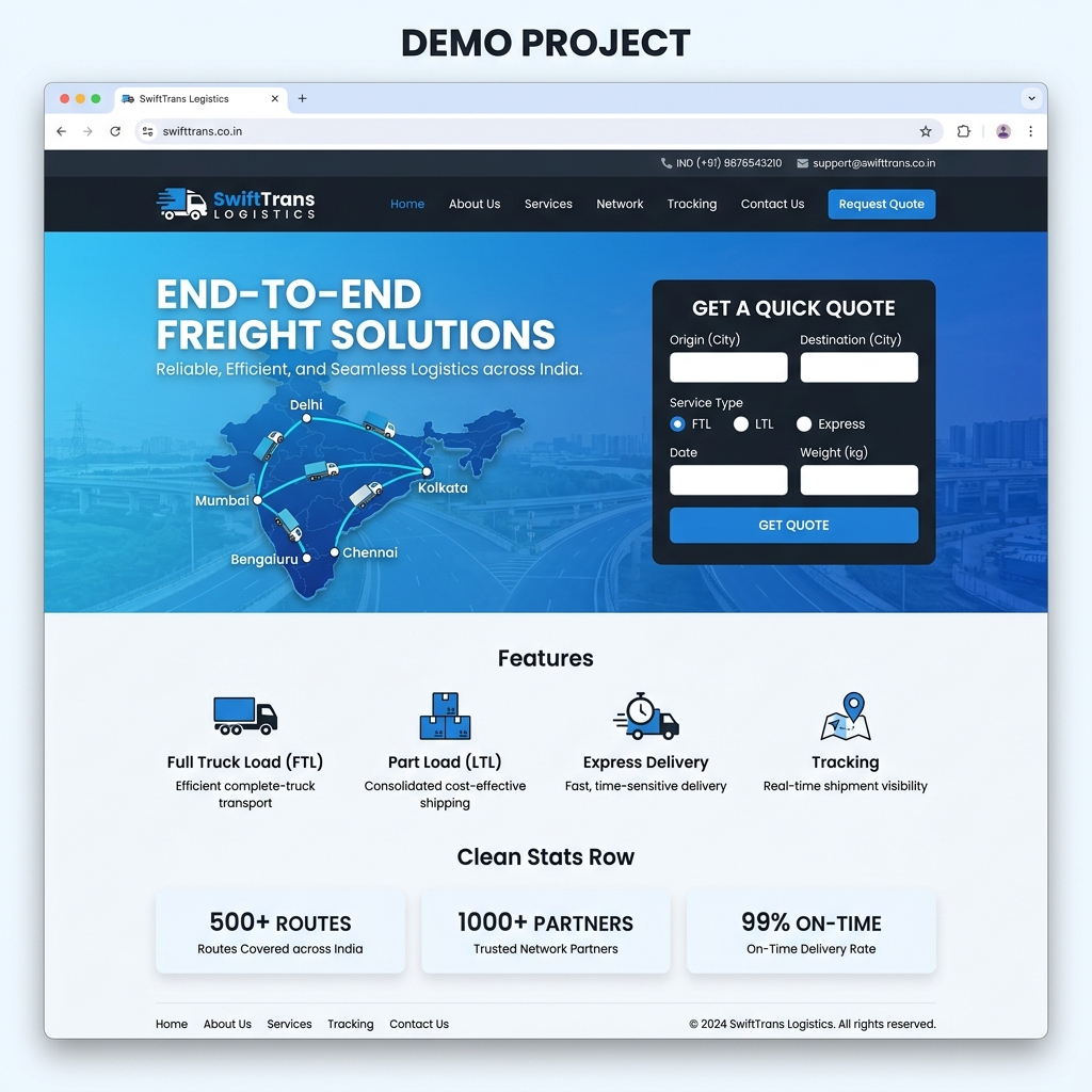 Transport Company Website — Demo